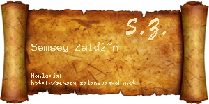 Semsey Zalán névjegykártya